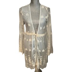 NEW! I Joah Cream Slit Cardigan Kimono